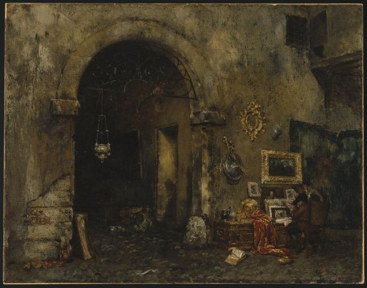 William Merritt Chase Antiquary Shop Sweden oil painting art
